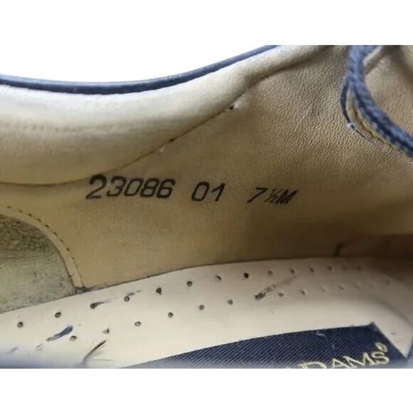 Stacy Adams Shoes Mens 7.5 Oxford Square Bicycle Toe Leather Retro Classic Black - Picture 12 of 16